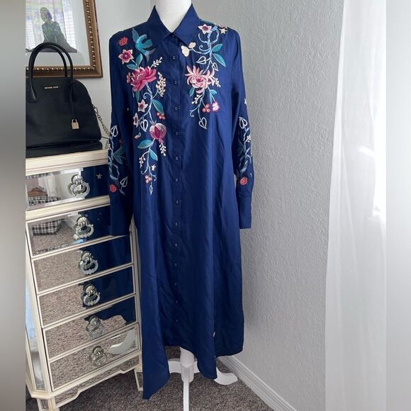 JOHNNY WAS VIOLA WIDE CUFF SEASIDE DRESS - Picture 2 of 8